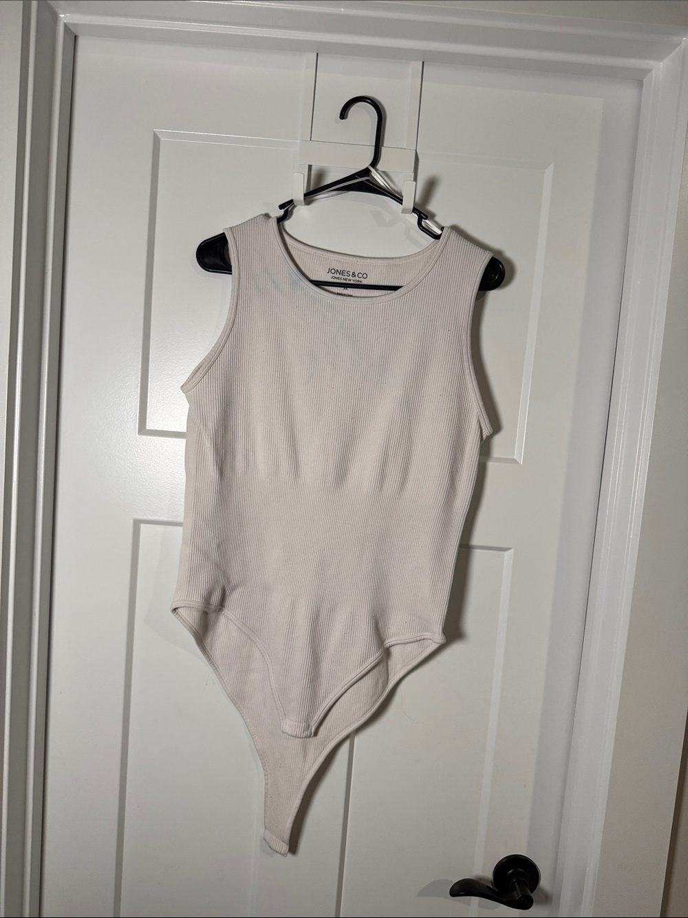 Kids White Ribbed One-Piece Bodysuit